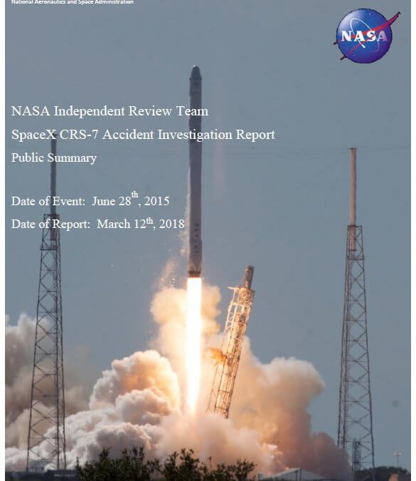 It was probably a design error what done it said NASA about SpaceX launch failure in 2015