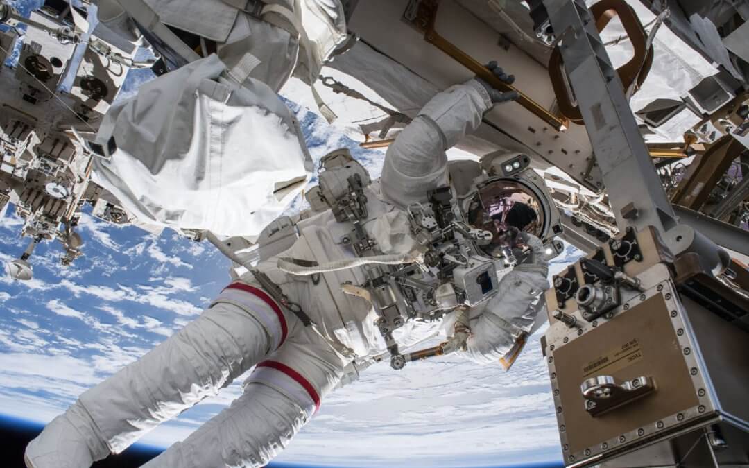 Experienced NASA astronauts make spacewalk together