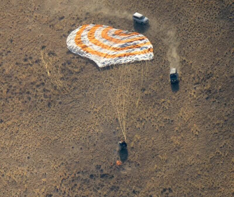 Soyuz MS-12 undocks from ISS and lands safely with three crew aboard