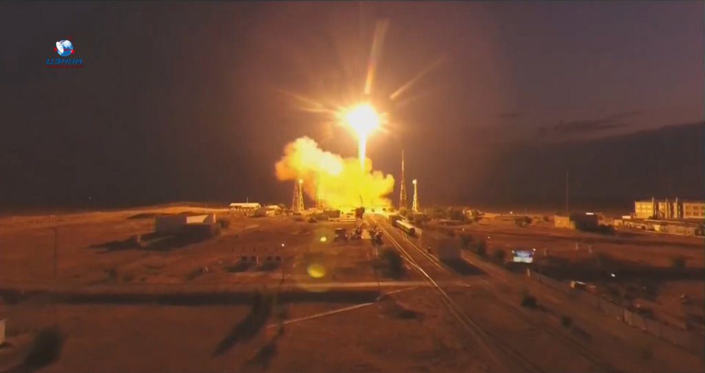 The Soyuz rocket lifts-off from Baikonur Cosmodrome carrying the Progress MS-17 freighter