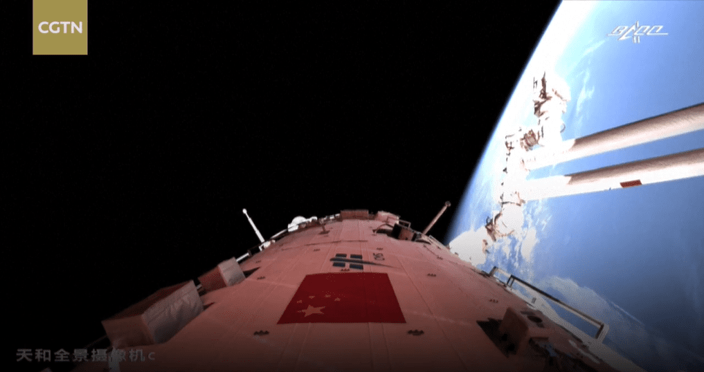Cargo spaceship Tianzhou-4 docks with Chinese space station after its launch by Long March 7