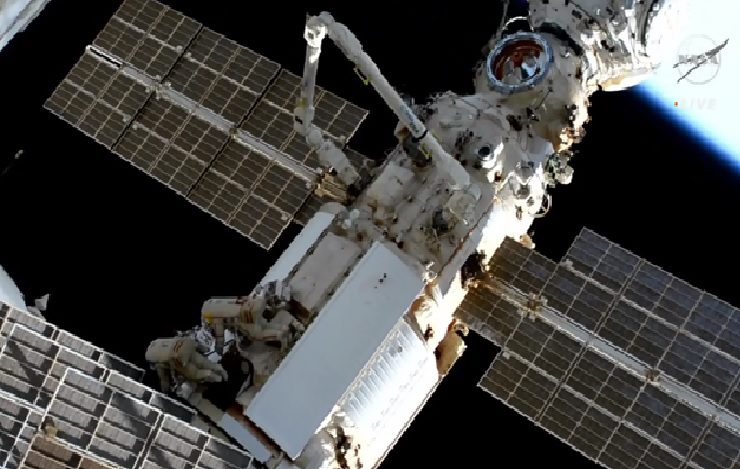 Russian spacewalk cut short after spacesuit battery power fluctuates