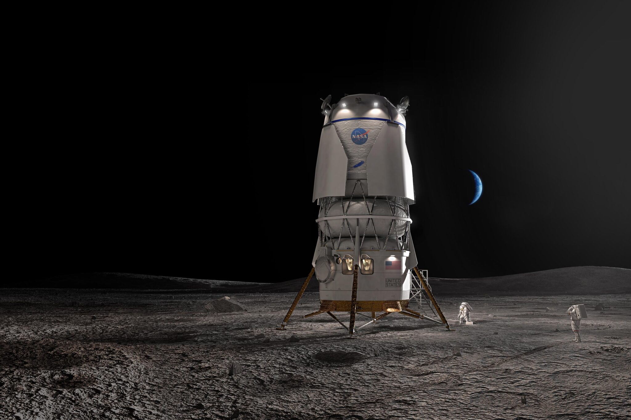 Blue Origin gets NASA’s vote for second cryogenic lunar lander which will be under much less time pressure than SpaceX