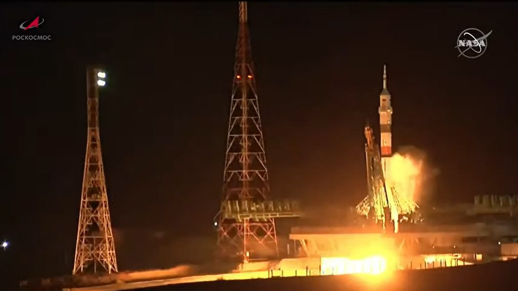 Soyuz MS-24 is launched into orbit on Soyuz 2-1a from Baikonur on way to ISS